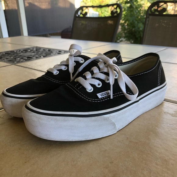 Vans Shoes - Classic Black Vans platform 2.0